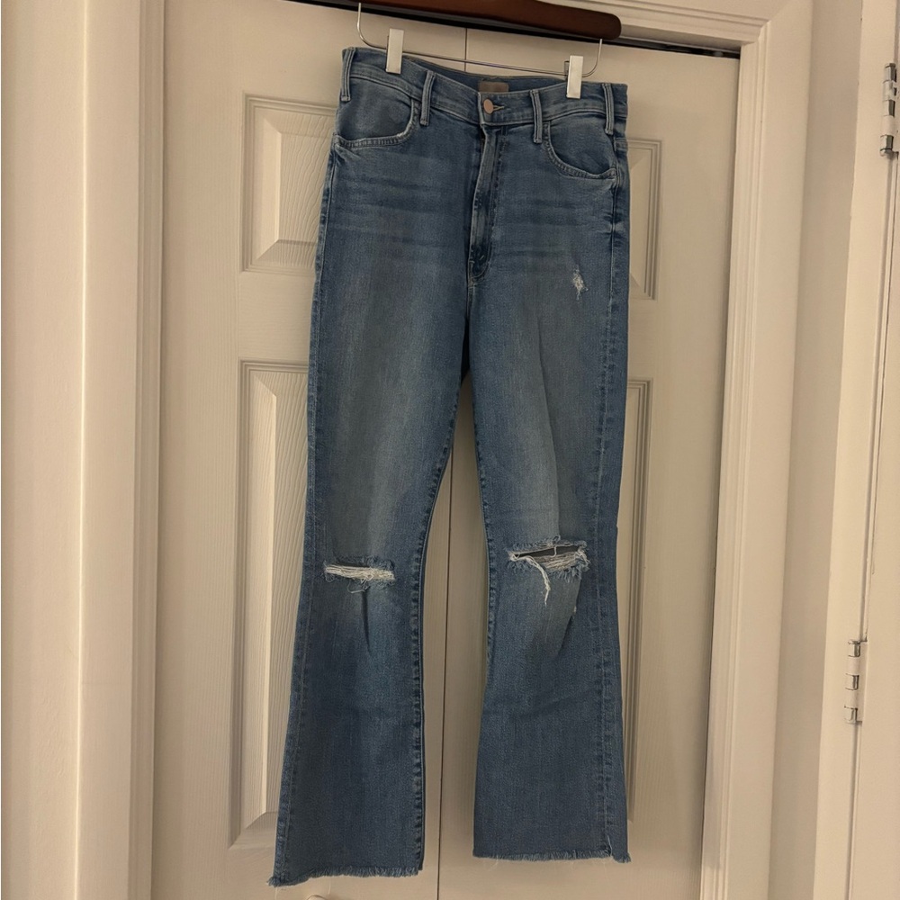 MOTHER DENIM The Hustler Ankle Fray Jeans in Understudy - Picture 4 of 14